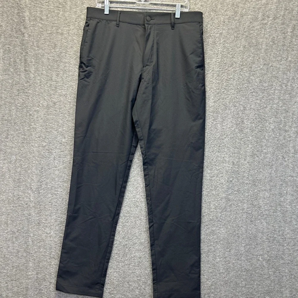 Banana Republic Mens Core Temp Black Performance Straight Leg Pants 34x34